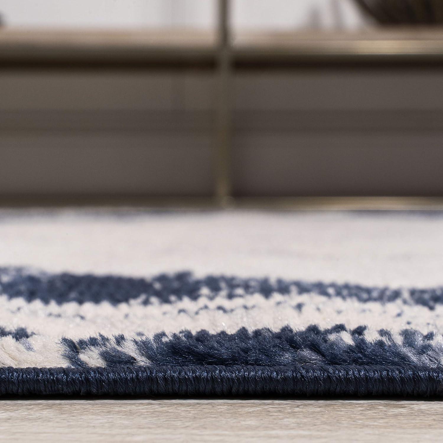 imageJONATHAN Y Alhambra Ornate Medallion Modern BrownCream Indoor Area Rug 8x10 Vintage Bohemian EasyCleaning for Living Room Bedroom Kitchen Pet Friendly NonShedding MDP400B8IvoryNavy