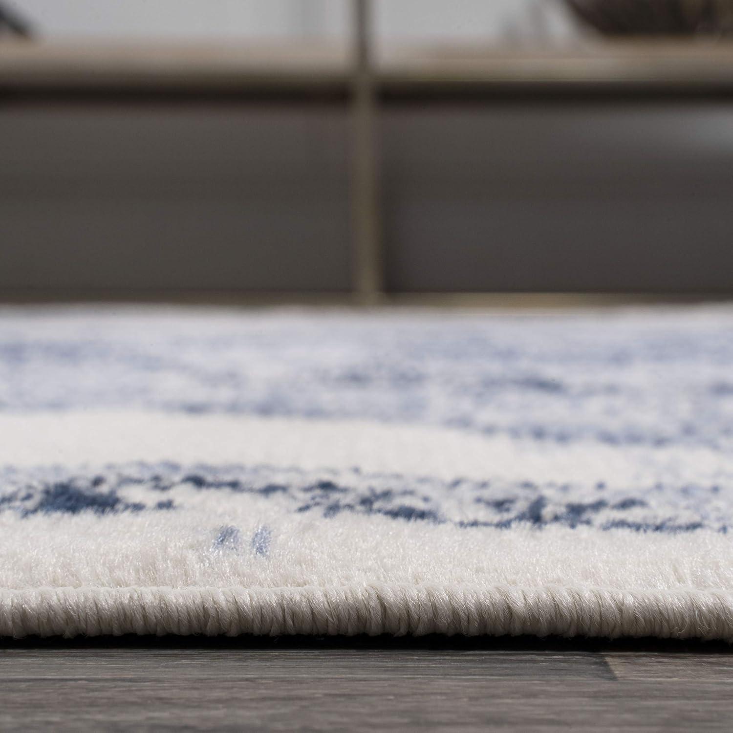 imageJONATHAN Y Alhambra Ornate Medallion Modern BrownCream Indoor Area Rug 8x10 Vintage Bohemian EasyCleaning for Living Room Bedroom Kitchen Pet Friendly NonShedding MDP400B8Light Blue Ivory