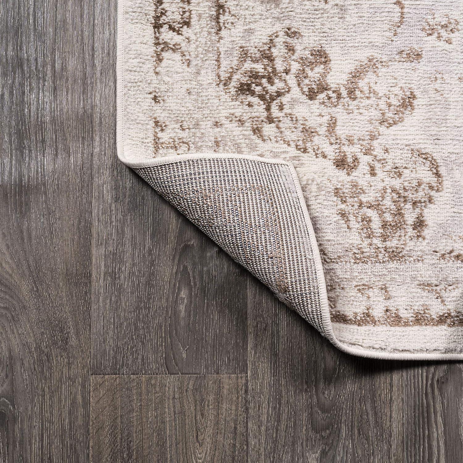 imageJONATHAN Y Alhambra Ornate Medallion Modern BrownCream Indoor Area Rug 8x10 Vintage Bohemian EasyCleaning for Living Room Bedroom Kitchen Pet Friendly NonShedding MDP400B8CreamRed