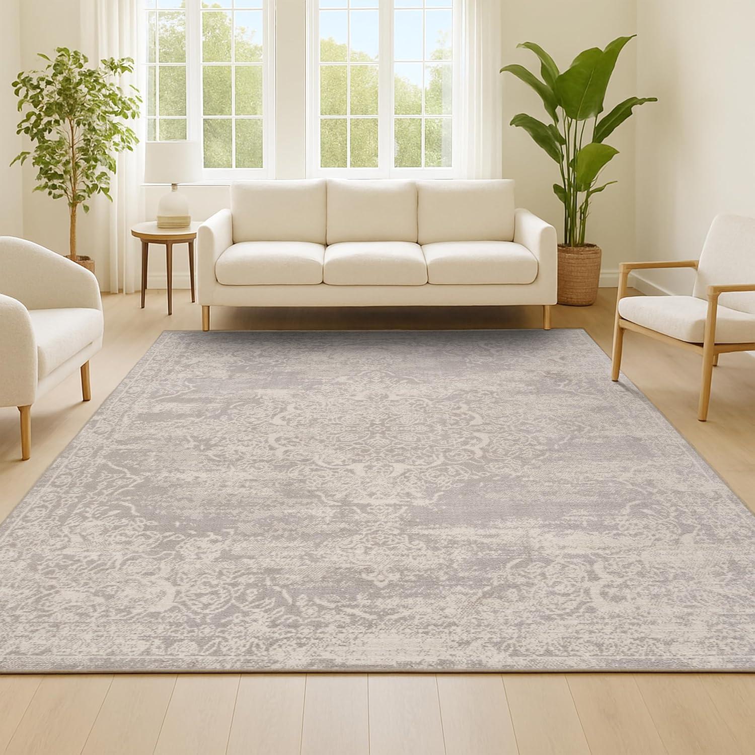 imageJONATHAN Y Alhambra Ornate Medallion Modern BrownCream Indoor Area Rug 8x10 Vintage Bohemian EasyCleaning for Living Room Bedroom Kitchen Pet Friendly NonShedding MDP400B8Ivory