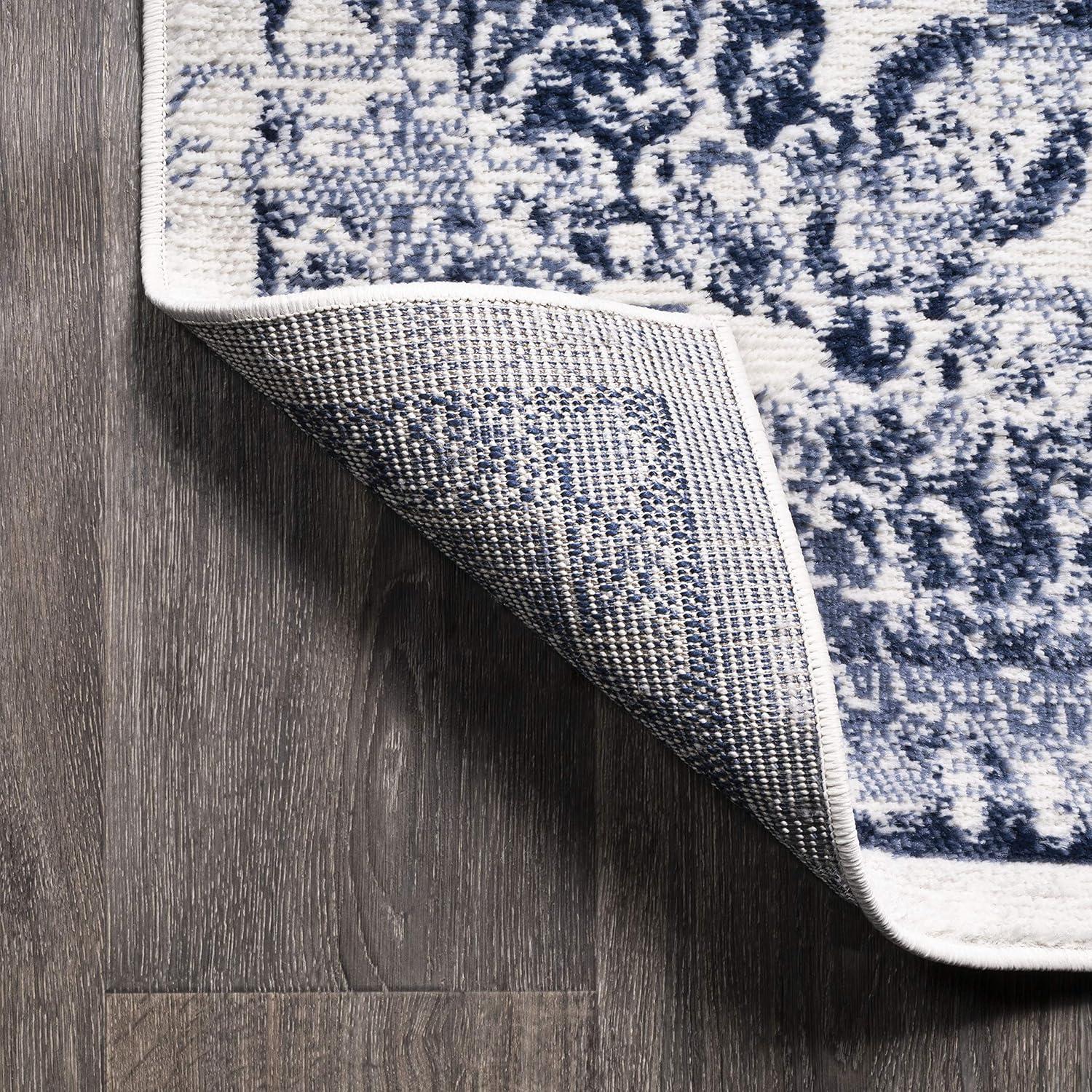 imageJONATHAN Y Alhambra Ornate Medallion Modern BrownCream Indoor Area Rug 8x10 Vintage Bohemian EasyCleaning for Living Room Bedroom Kitchen Pet Friendly NonShedding MDP400B8Light Blue Ivory