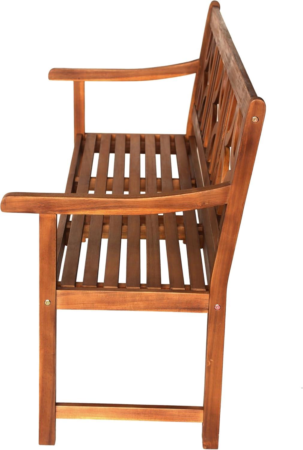 imageJONATHAN Y BNH100B Sloane 591quot 3Seat Ogee DiamondBack 600Lbs Support Acacia Wood Outdoor Garden Patio Bench for Garden Lawn Backyard Pool Deck Beach Firepit GrayTeak