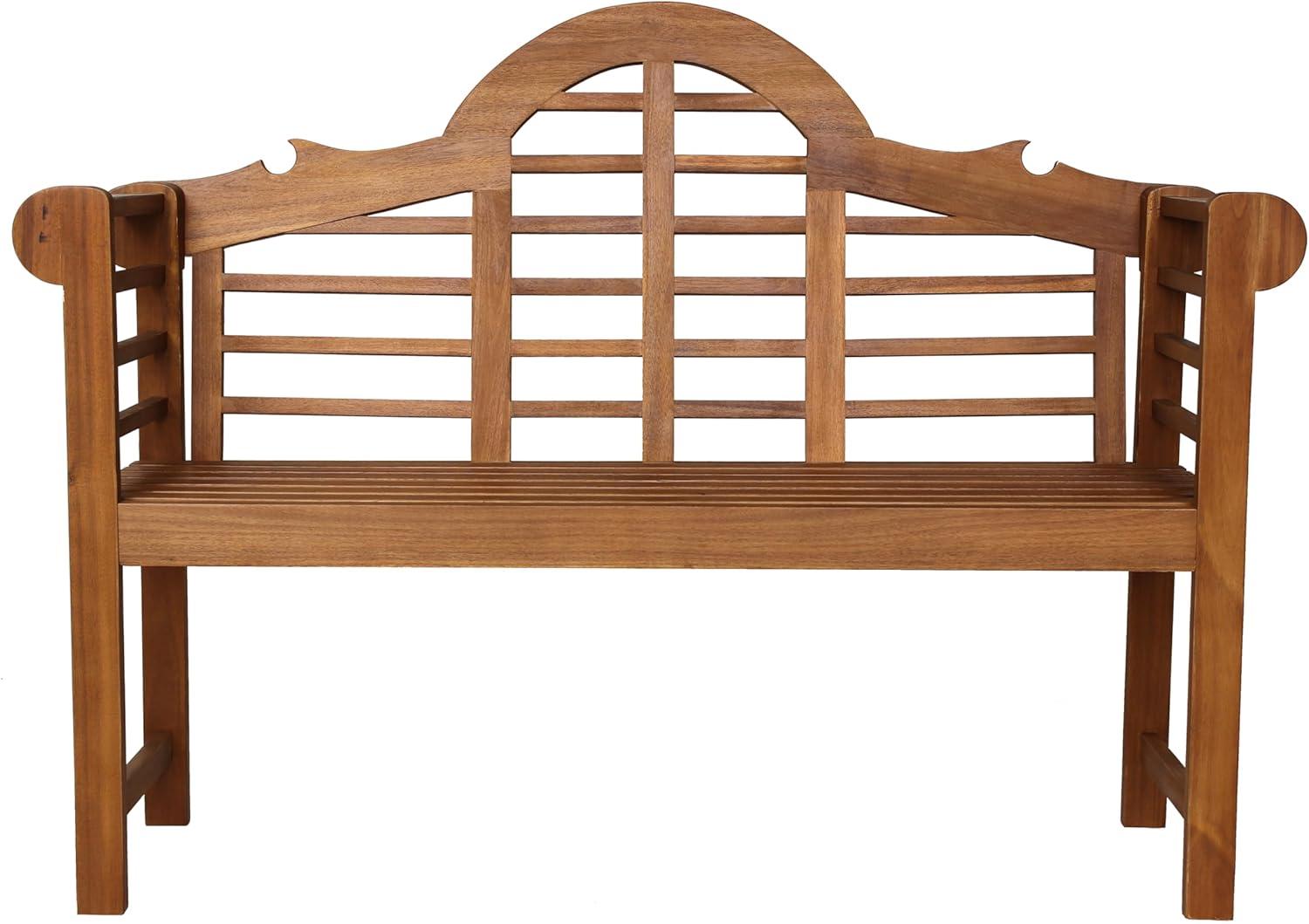 imageJONATHAN Y BNH103A Lutyens 512quot 3Seat Arched 600Lbs Support Acacia Wood Outdoor Garden Patio Bench for Garden Lawn Backyard Pool Deck Beach Firepit TeakTeak