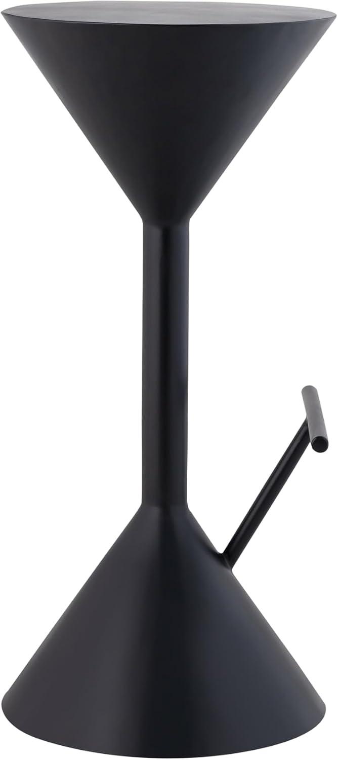 imageJONATHAN Y BSL1003B Chronos 2975quot Modern Industrial Iron Hourglass Backless Bar Stool with Foot Rest for Home Kitchen Dining Room Workspaces Cafes and Resturants AlmondBlack