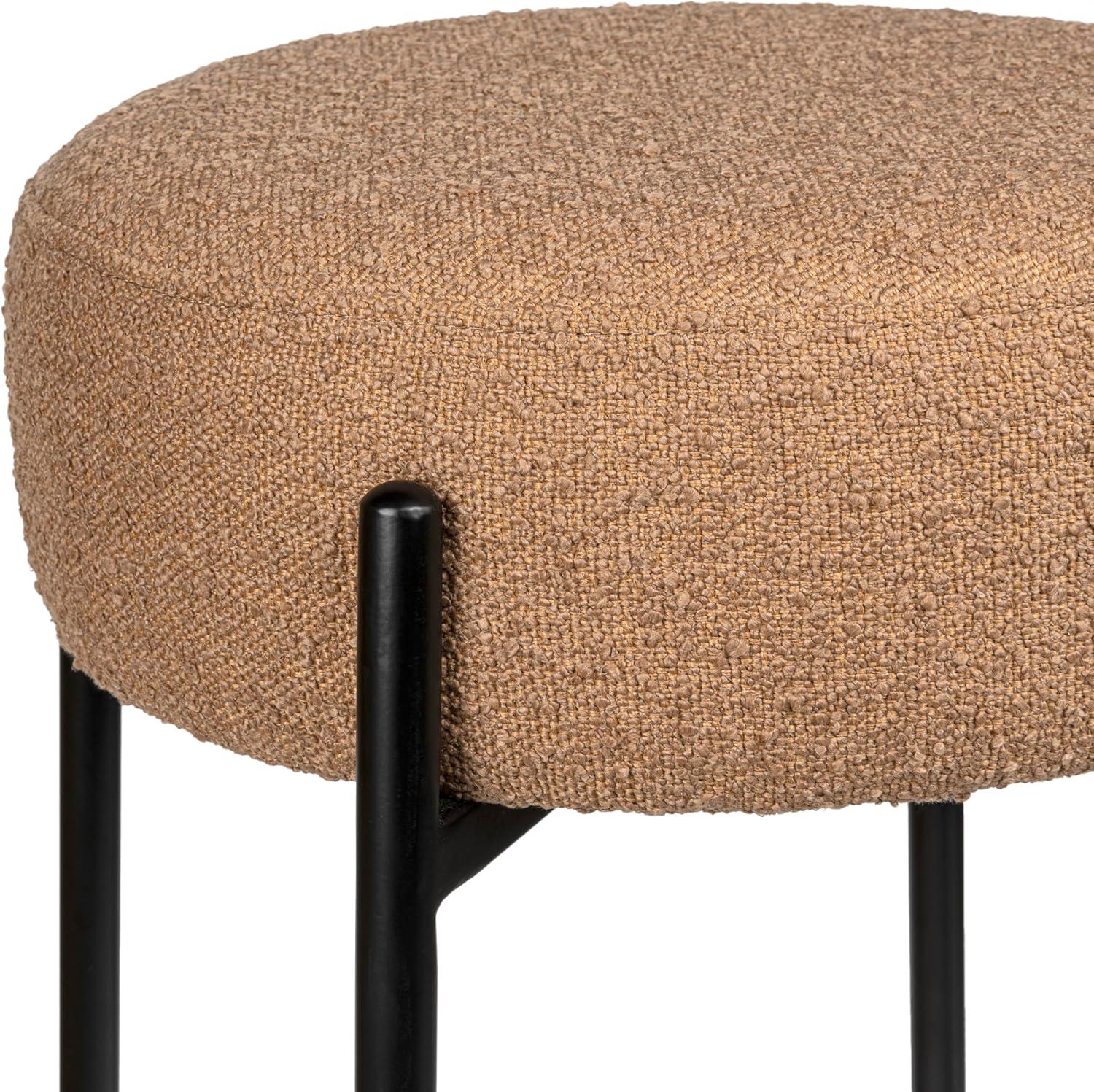 imageJONATHAN Y BSL2000A Paola 30quot Modern Minimalist Round Backless MetalVegan Leather Cushioned Bar Stool for Home Kitchen Dining Room Workspaces Caramel BrownBlackBrown