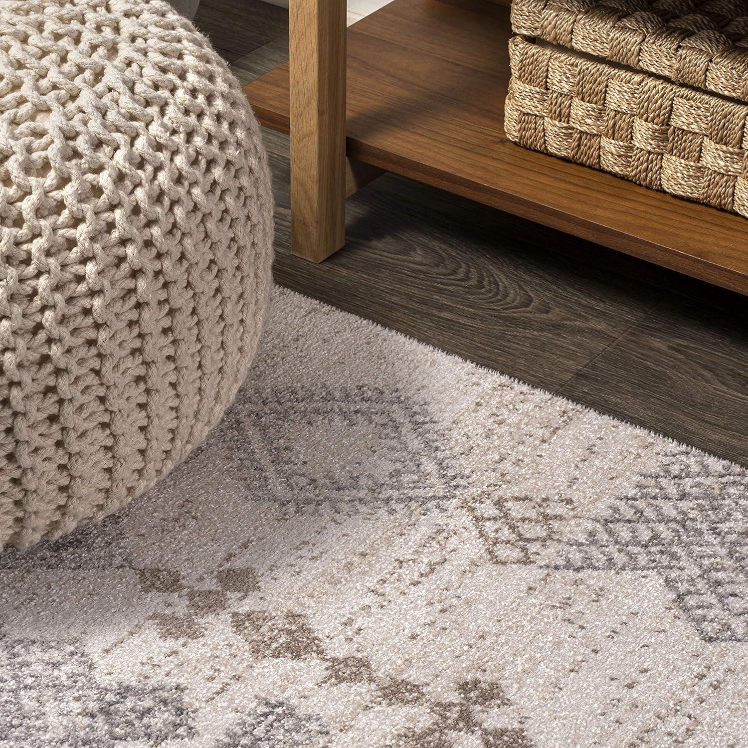 imageJONATHAN Y Bhalil Berber Diamond BeigeGray Indoor Area Rug 8x10 Geometric Bohemian Casual EasyCleaning for Living Room Bedroom Kitchen Pet Friendly NonShedding MOH302A877 x 102 Rectangular