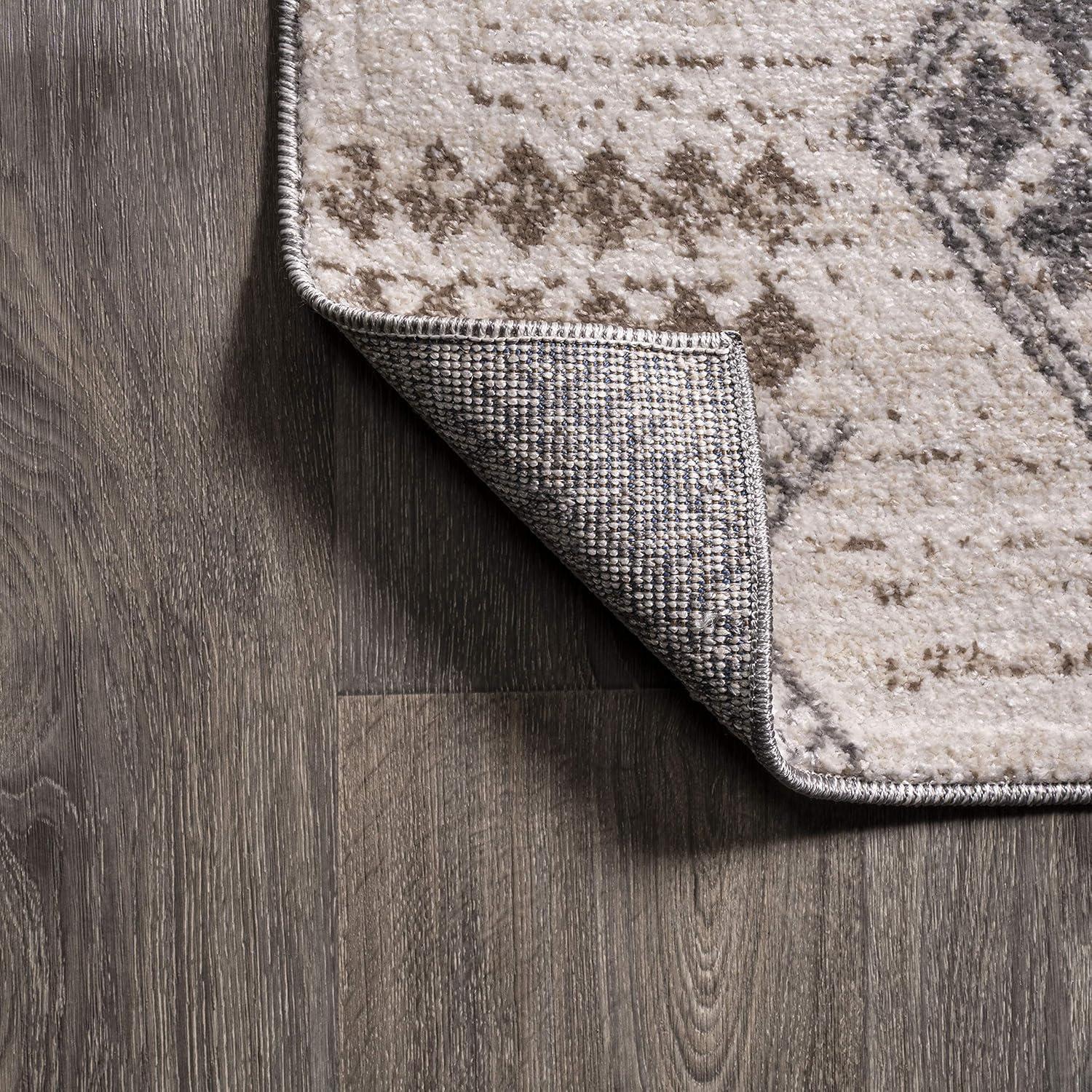 imageJONATHAN Y Bhalil Berber Diamond BeigeGray Indoor Area Rug 8x10 Geometric Bohemian Casual EasyCleaning for Living Room Bedroom Kitchen Pet Friendly NonShedding MOH302A84 x 6 Rectangular