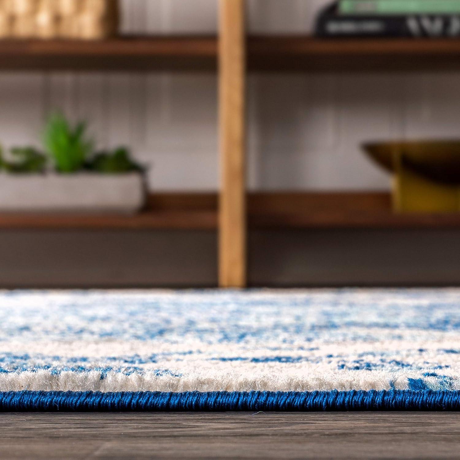 imageJONATHAN Y Boho Vintage BlueMulti Indoor Area Rug 8x10 Bohemian Flair Medallion Floral EasyCleaning High Traffic for Living Room Bedroom Kitchen PetFriendly NonShedding BMF106A8CreamBlue