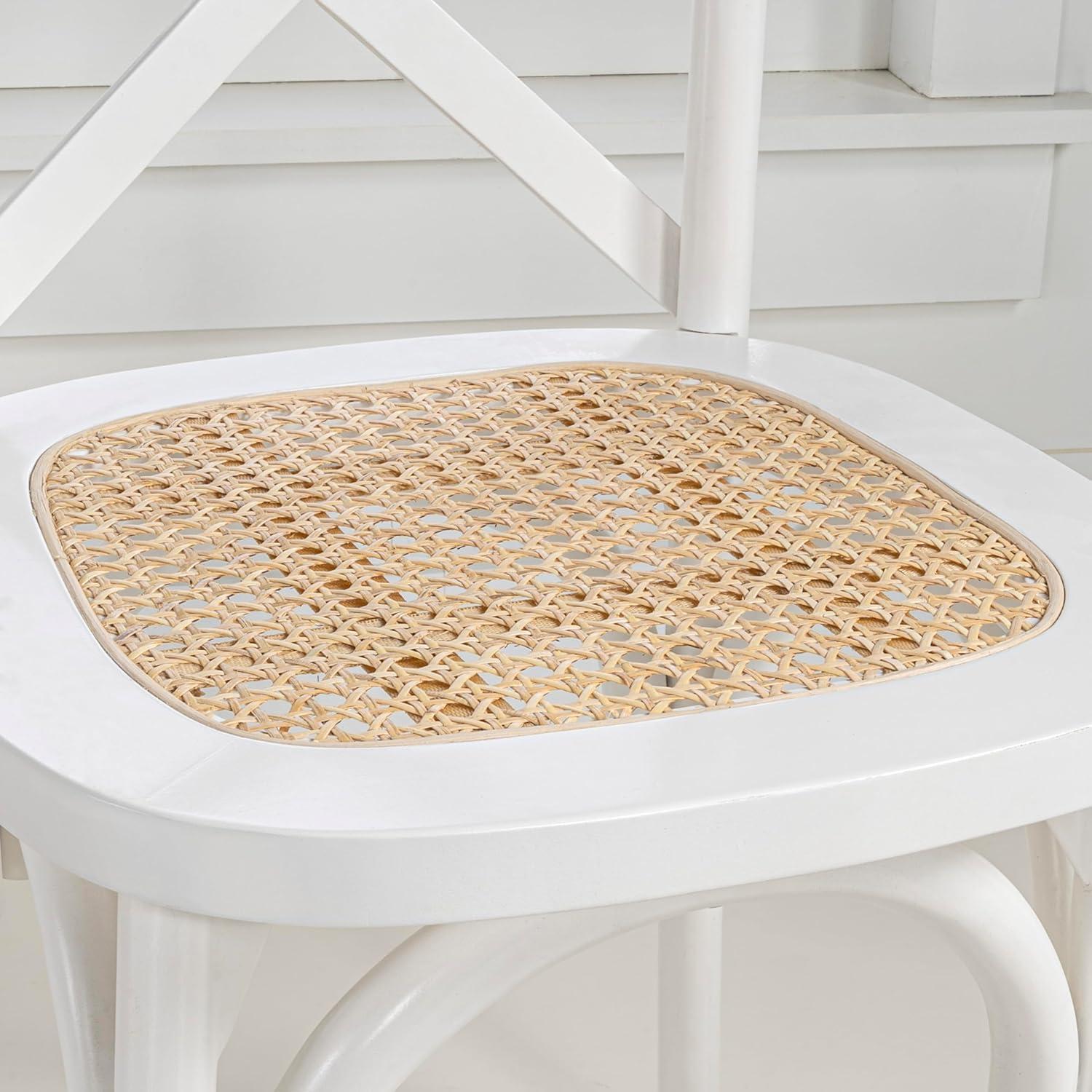 imageJONATHAN Y DNG1001DSET2 Cassis Classic Traditional XBack Wood Rattan Dining Chair French Country Cottage Vintage Farmhouse Shabby Chic BlackNatural Set of 2WhiteNatural