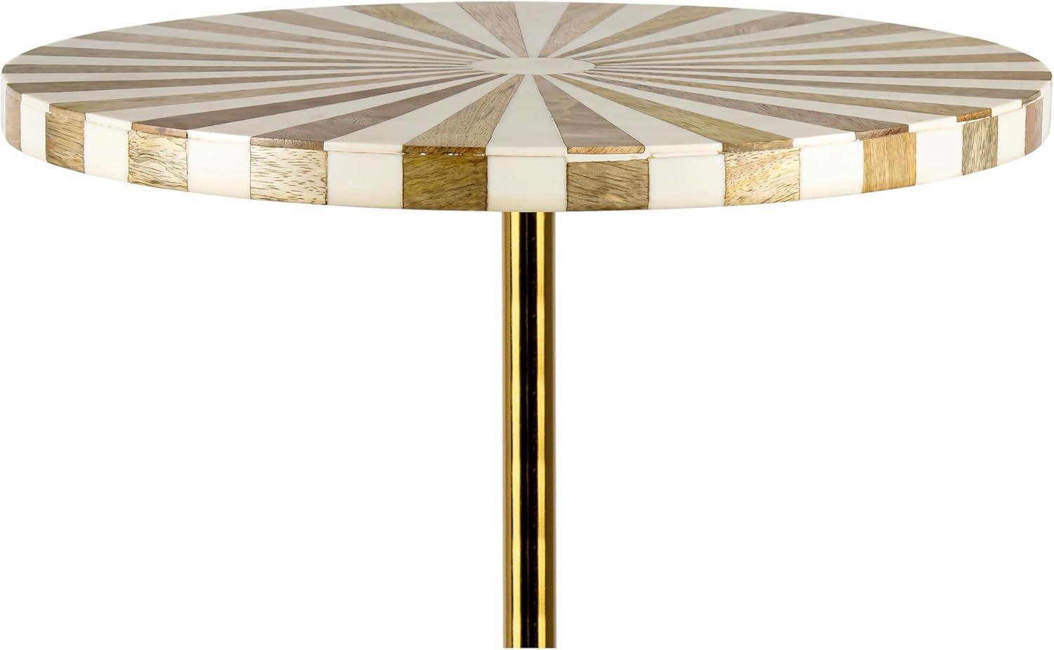 imageJONATHAN Y END1004A Calix 235quot Contemporary Minimalist MetalResin Round End Table Light BrownWhite Drink Table for Living Room Bedroom Office BathroomLight BrownWhiteGold