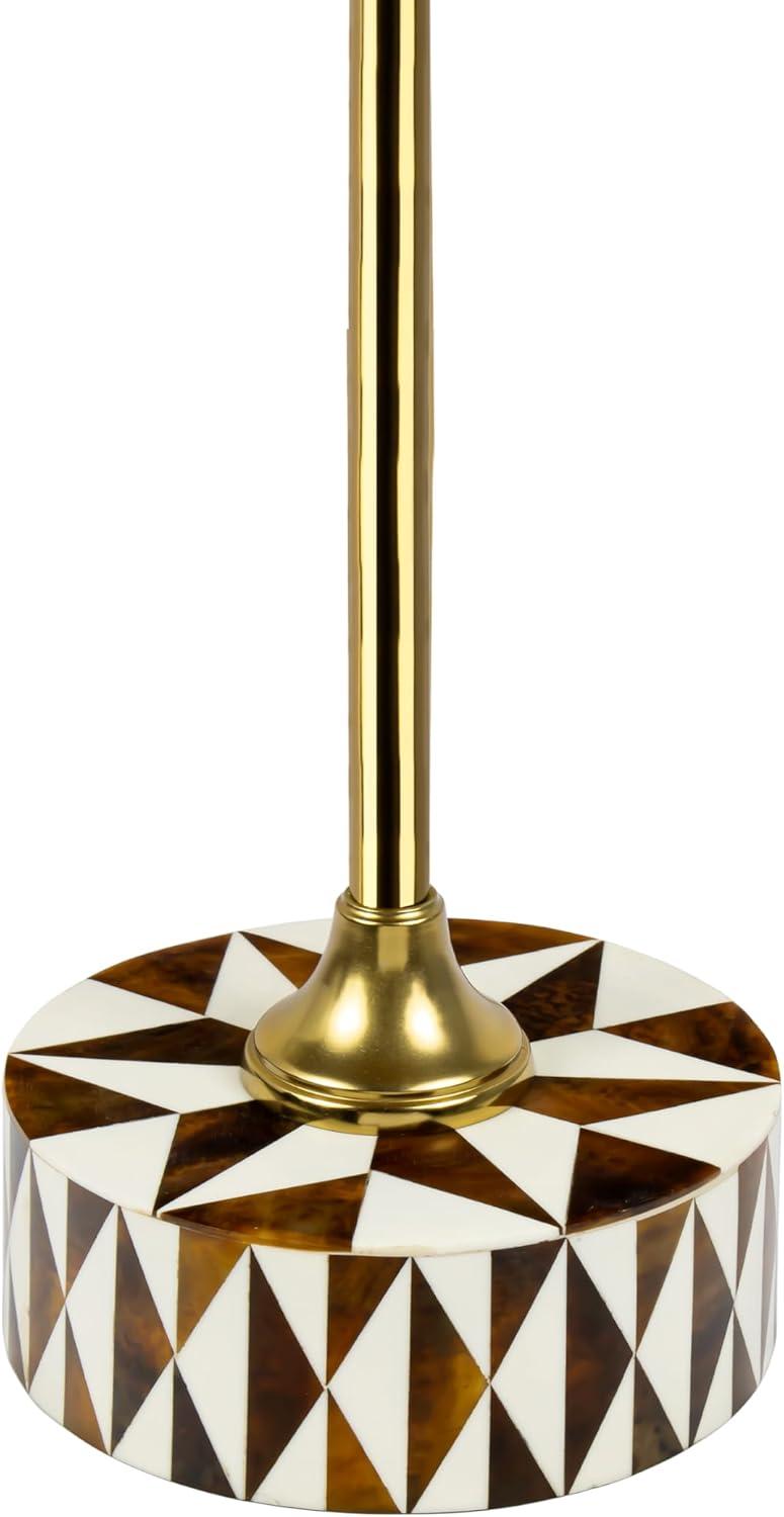 imageJONATHAN Y END1004A Calix 235quot Contemporary Minimalist MetalResin Round End Table Light BrownWhite Drink Table for Living Room Bedroom Office BathroomDark BrownWhiteGold