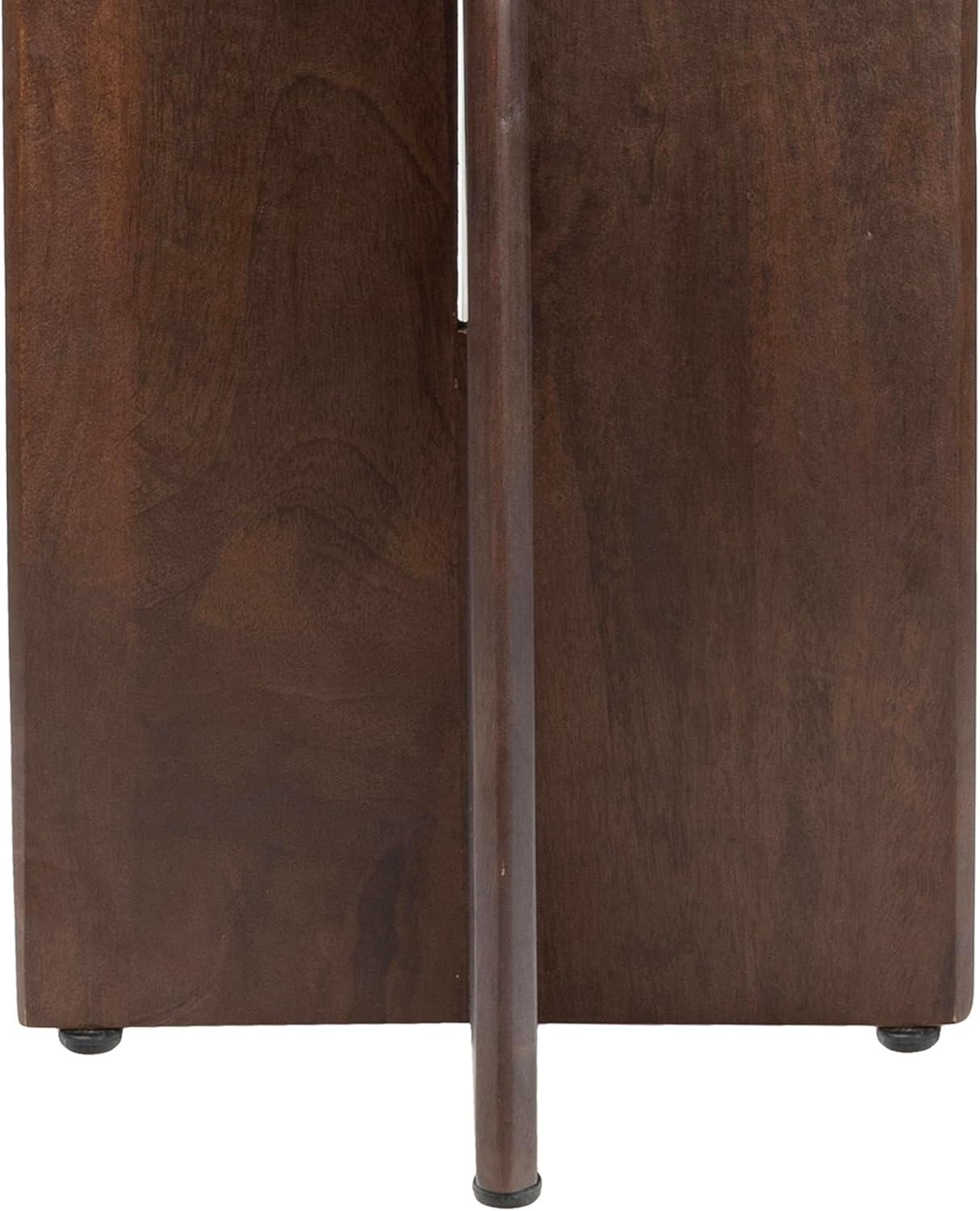 imageJONATHAN Y END5002A Naomi 18quot Rustic Minimalist MarbleWood XBase Accent Table Side Table End Table for Living Room Bedroom White MarbleWalnut WoodWhite MarbleWalnut Wood