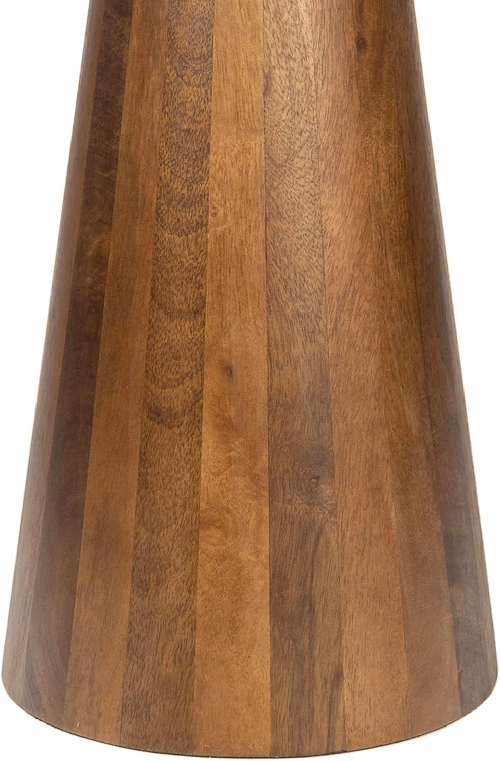 imageJONATHAN Y END5003A Kaito 18quot Rustic Minimalist Round MarbleWood Accent Table Side Table End Table for Living Room Bedroom White MarbleWalnut WoodWhite MarbleHoney Wood