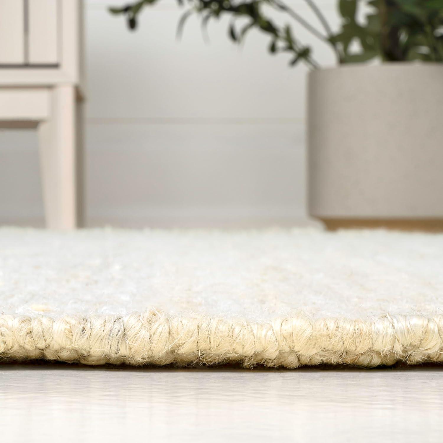 imageJONATHAN Y Griffin Woven Jute Solid Green Indoor Area Rug 8x10 Rustic Farmhouse Traditional Lodge EasyCleaning for Living Room Bedroom Kitchen NonShedding NRF201E8Bleach