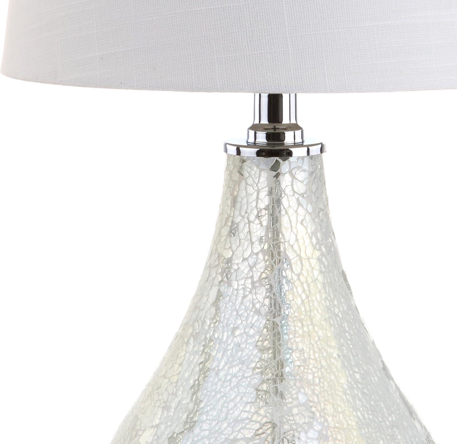 imageJONATHAN Y JYL1024A Mona 205quot Mini LED Table Lamp Cottage Coastal Transitional Modern Elegant Office Living Room Family Room Dining Room Bedroom Hallway Foyer SeashellWhite