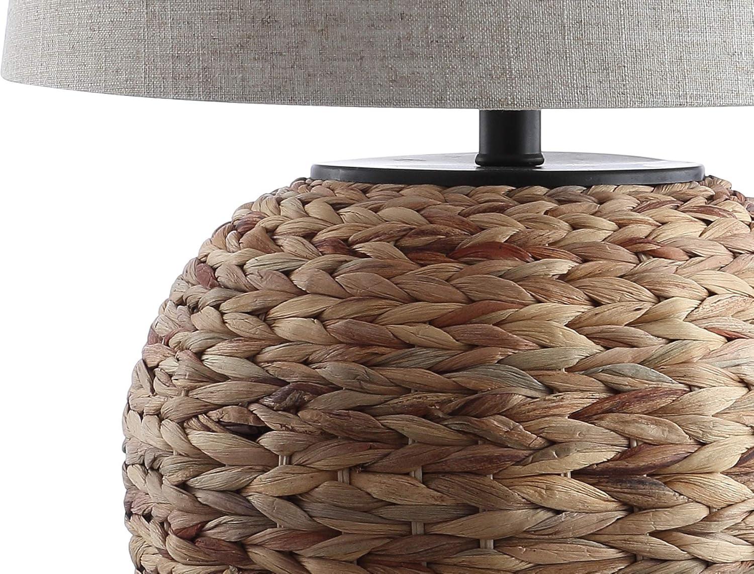 imageJONATHAN Y JYL6501A Alaro 245quot Banana Leaf Basket LED Table Lamp Coastal Cottage Industrial Bedside Desk Nightstand for Bedroom Living Room Office College Bookcase LED Bulb Included NaturalNatural