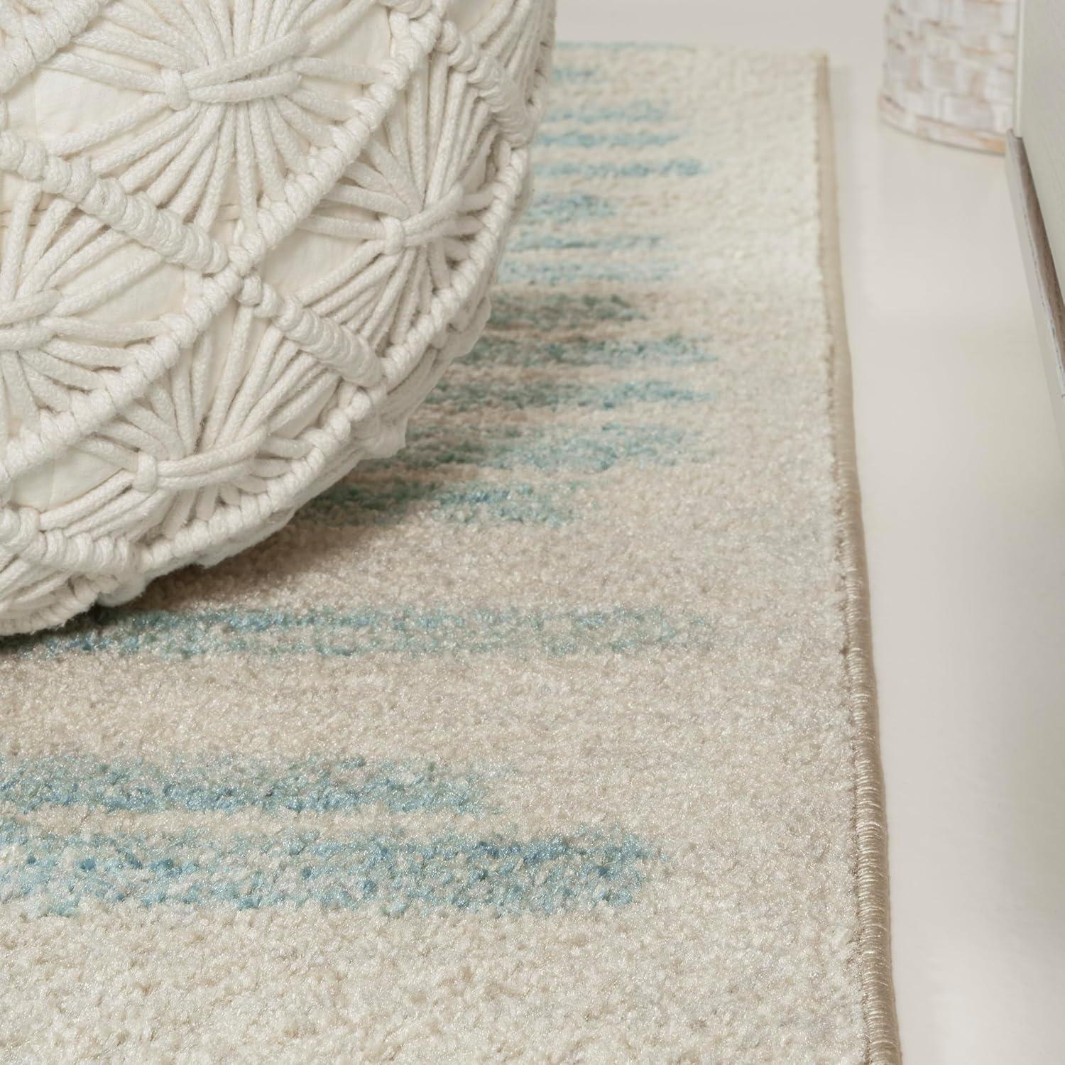 imageJONATHAN Y Khalil Modern Berber Stripe CreamBlack Indoor Area Rug 8x10 Contemporary Bohemian EasyCleaning for Living Room Bedroom Kitchen Pet Friendly NonShedding MOH207A8CreamTurquoise