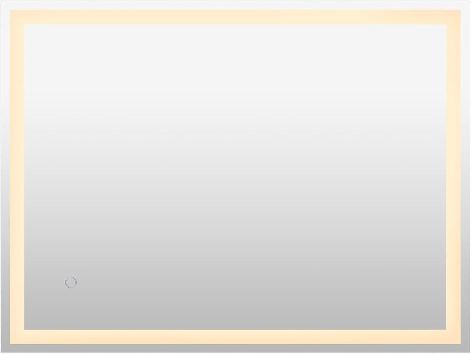 imageJONATHAN Y MIR100A3648 Pax 36 in W x 48 in H Large Rectangular Frameless Antifog FrontBackLit Wall Bathroom Vanity Mirror with Smart Touch32L x 24W