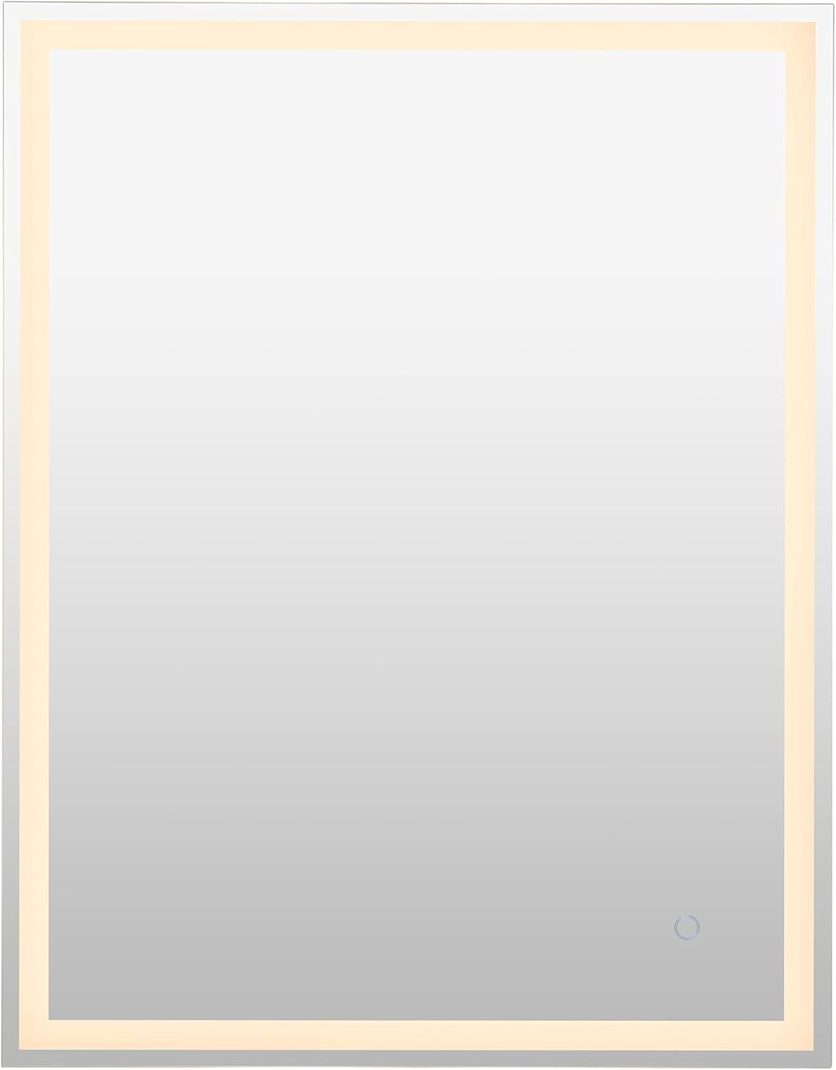 imageJONATHAN Y MIR100A3648 Pax 36 in W x 48 in H Large Rectangular Frameless Antifog FrontBackLit Wall Bathroom Vanity Mirror with Smart Touch36L x 28W