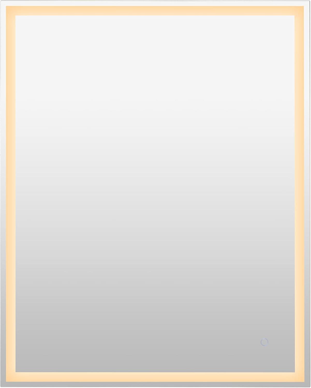 imageJONATHAN Y MIR100A3648 Pax 36 in W x 48 in H Large Rectangular Frameless Antifog FrontBackLit Wall Bathroom Vanity Mirror with Smart Touch40L x 32W