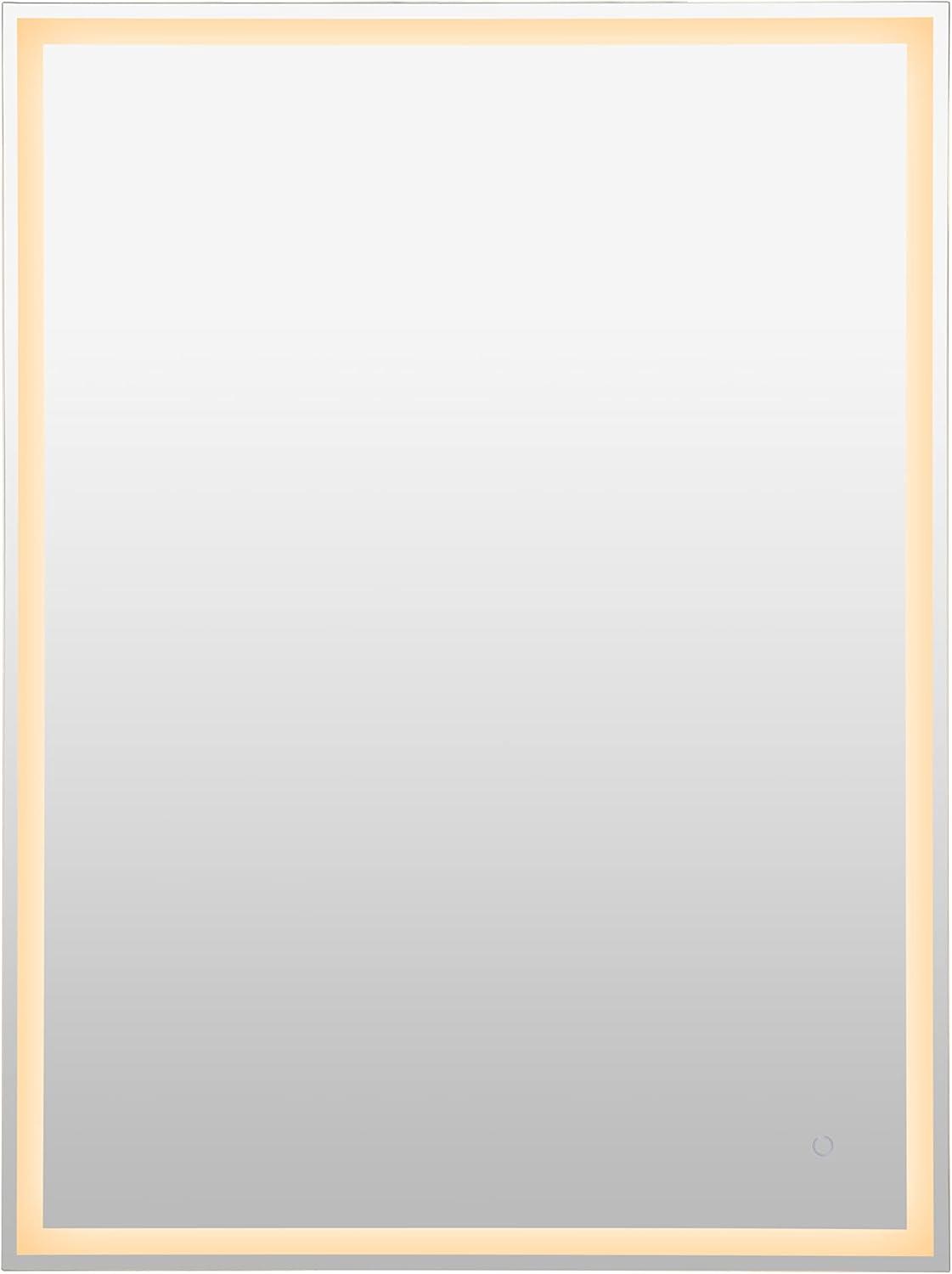 imageJONATHAN Y MIR100A3648 Pax 36 in W x 48 in H Large Rectangular Frameless Antifog FrontBackLit Wall Bathroom Vanity Mirror with Smart Touch48L x 36W