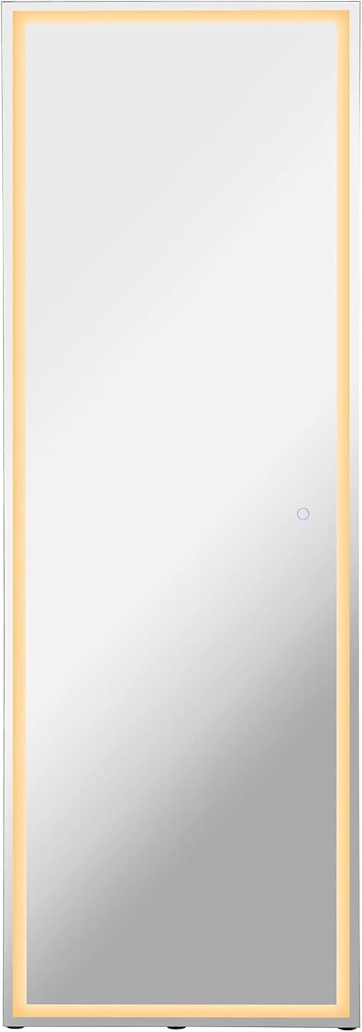 imageJONATHAN Y MIR103A2265 Soraya 22 in W x 65 in H Large Rectangular Frameless Antifog FrontLit TriColor WallFloor Bathroom Vanity Mirror