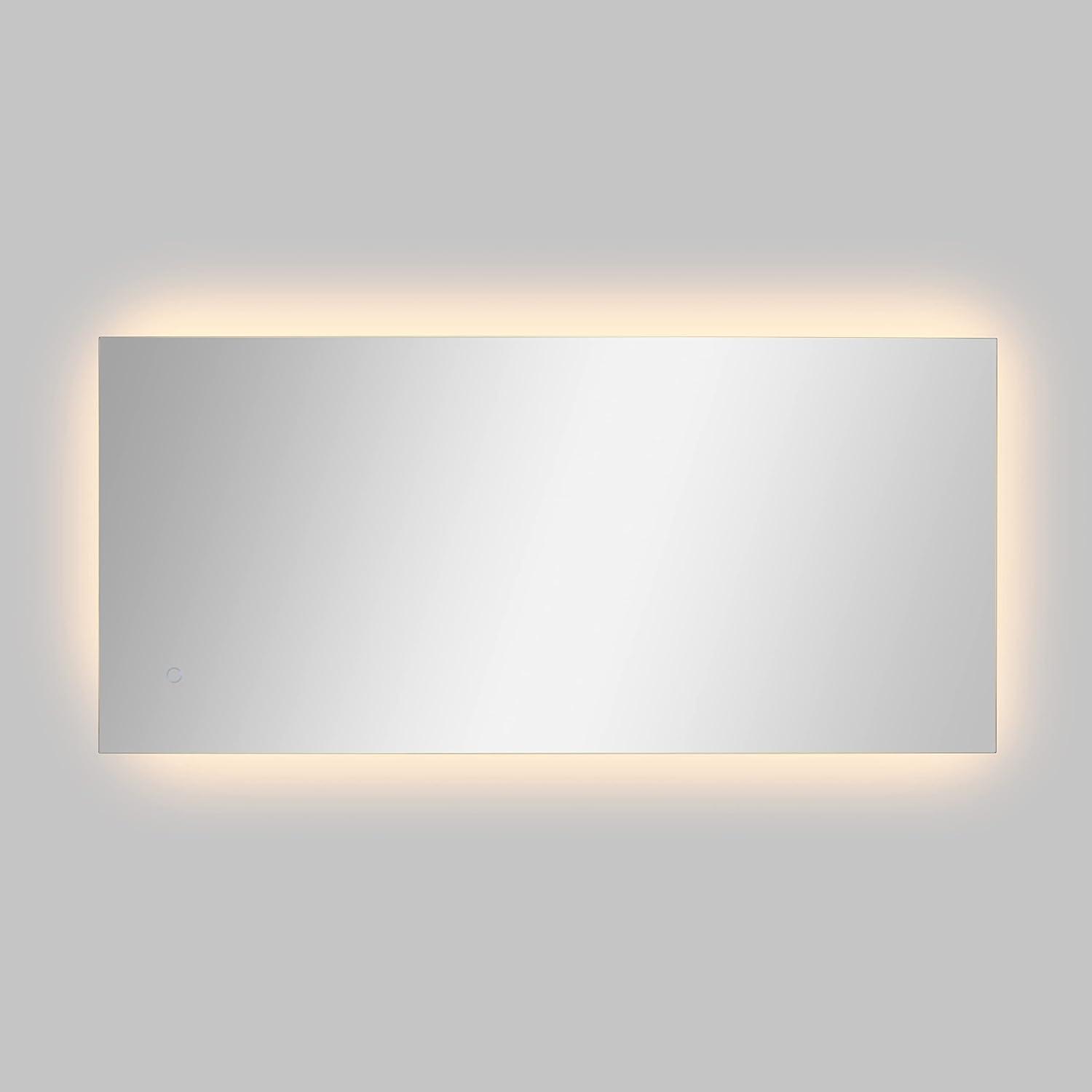 imageJONATHAN Y MIR103A2638 Nora 26 in W x 38 in H Small Rectangular Frameless Antifog BackLit Wall Bathroom Vanity Mirror with Smart Touch48L x 22W