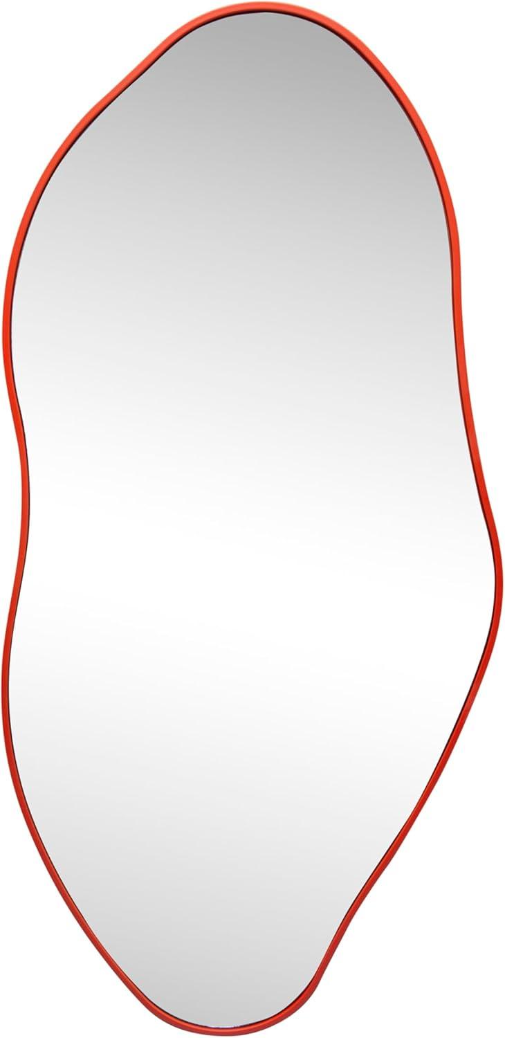 imageJONATHAN Y MIR200C Everly 20 in W x 42 in H Large Irregular Framed Decorative Wall Mirror for Bathroom Living Room Bedroom Sage GrenWhite