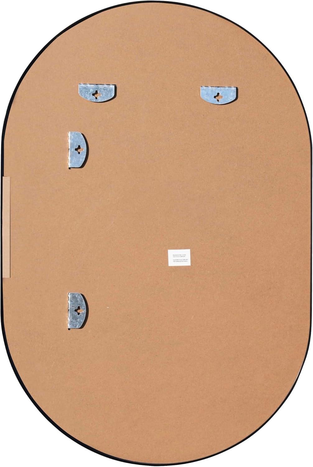 imageJONATHAN Y MIR202C Milly 24 in W x 36 in H Medium Oval Metal Framed Wall Mirror for Bathroom Living Room Bedroom GoldBlack