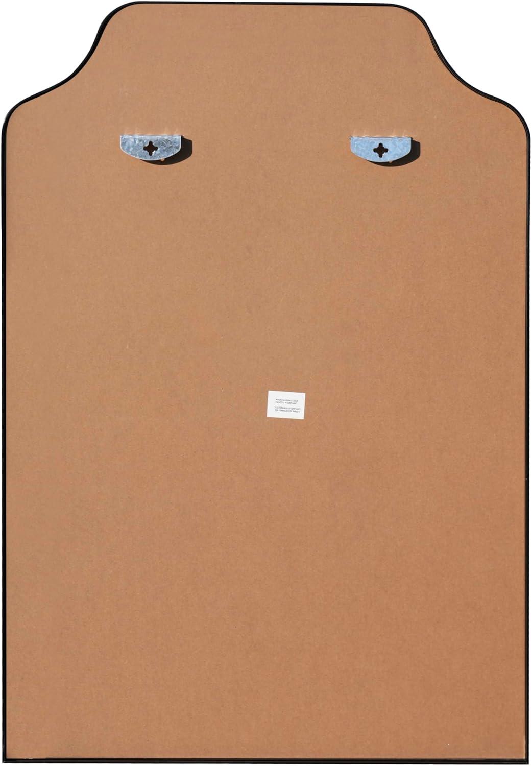 imageJONATHAN Y MIR203A Lindie 24 in W x 36 in H Medium ScallopedTop Metal Framed Wall Mounted Mirror WallHung or Leaning for Bathroom Living Room Bedroom BlackBlack