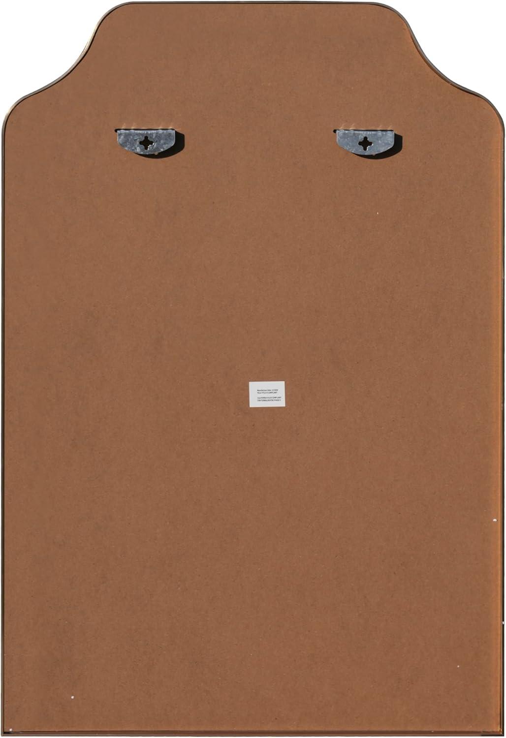 imageJONATHAN Y MIR203A Lindie 24 in W x 36 in H Medium ScallopedTop Metal Framed Wall Mounted Mirror WallHung or Leaning for Bathroom Living Room Bedroom BlackGold