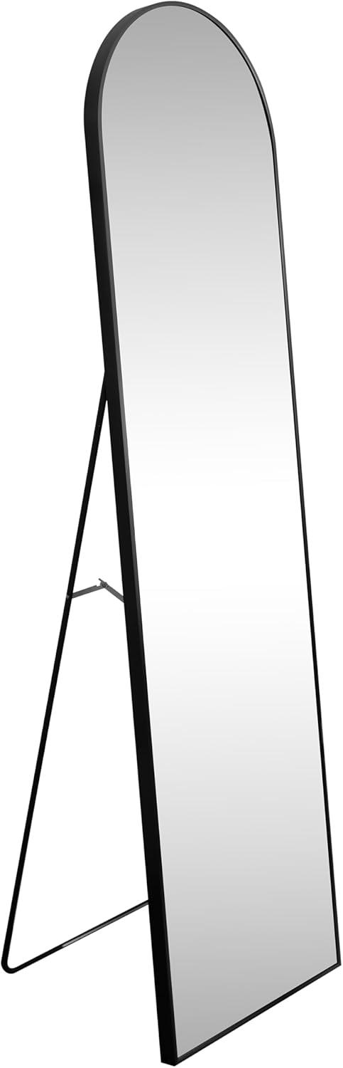 imageJONATHAN Y MIR204B Elodie 24 in W x 36 in H Medium Arched Metal Framed Wall Mounted Mirror WallHung or Leaning for Bathroom Living Room Bedroom NickelBlack
