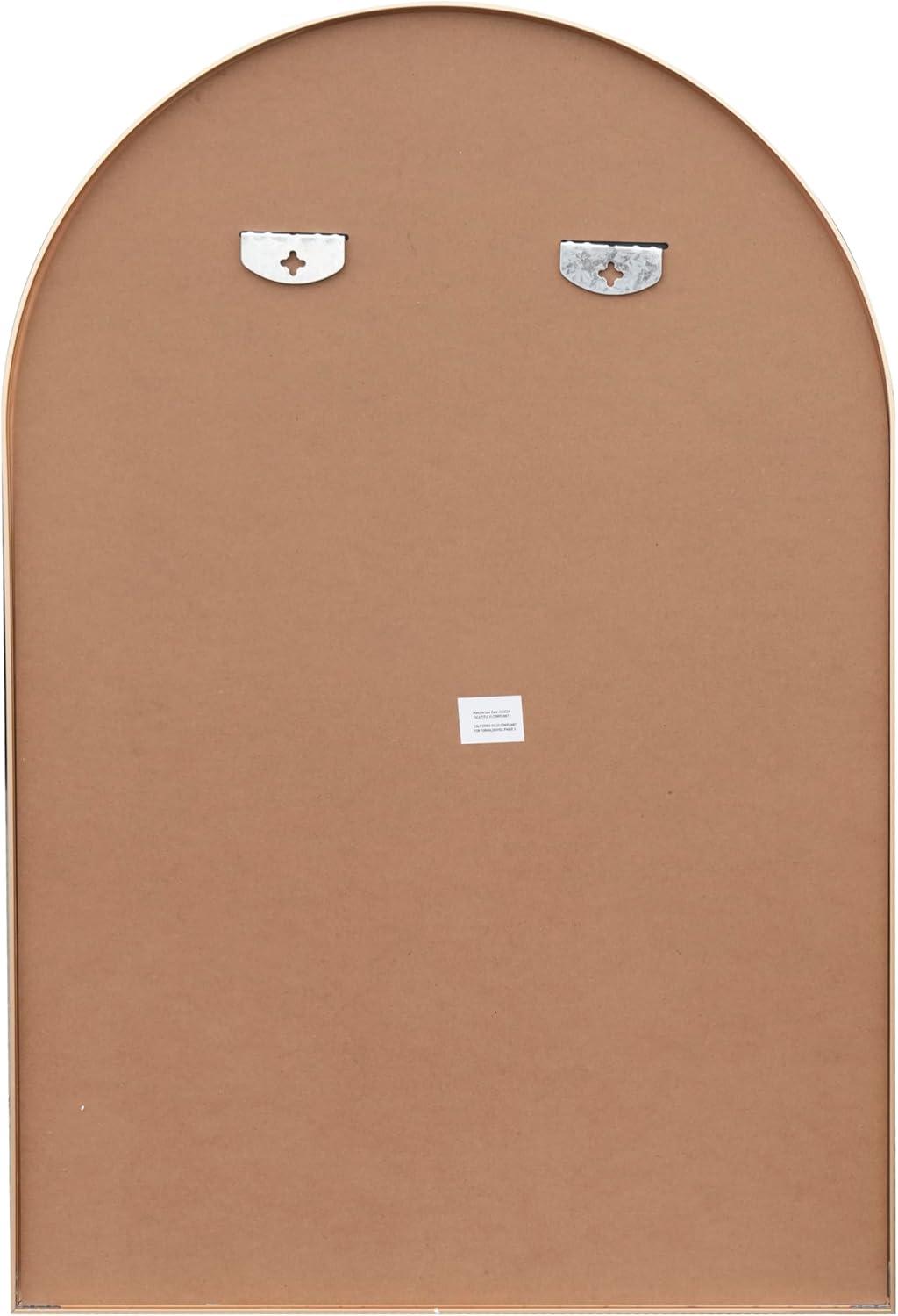 imageJONATHAN Y MIR204B Elodie 24 in W x 36 in H Medium Arched Metal Framed Wall Mounted Mirror WallHung or Leaning for Bathroom Living Room Bedroom NickelGold