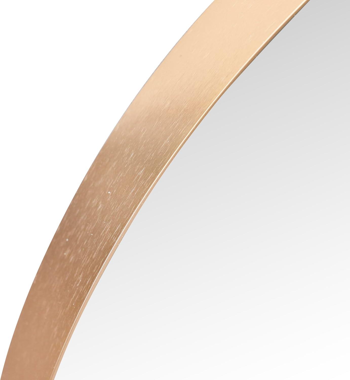 imageJONATHAN Y MIR204B Elodie 24 in W x 36 in H Medium Arched Metal Framed Wall Mounted Mirror WallHung or Leaning for Bathroom Living Room Bedroom NickelGold