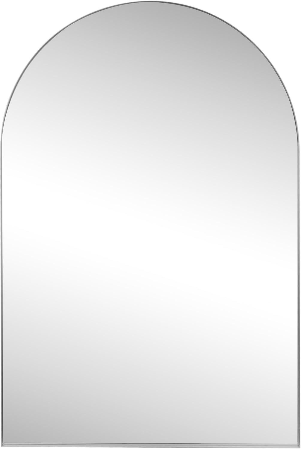 imageJONATHAN Y MIR204B Elodie 24 in W x 36 in H Medium Arched Metal Framed Wall Mounted Mirror WallHung or Leaning for Bathroom Living Room Bedroom NickelNickel