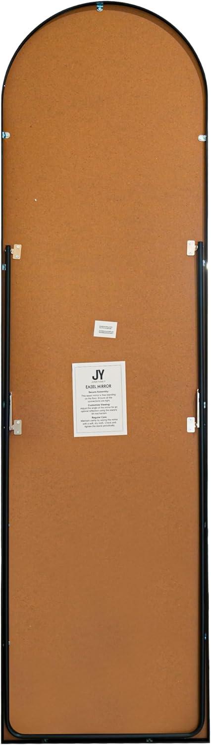 imageJONATHAN Y MIR204B Elodie 24 in W x 36 in H Medium Arched Metal Framed Wall Mounted Mirror WallHung or Leaning for Bathroom Living Room Bedroom NickelBlack