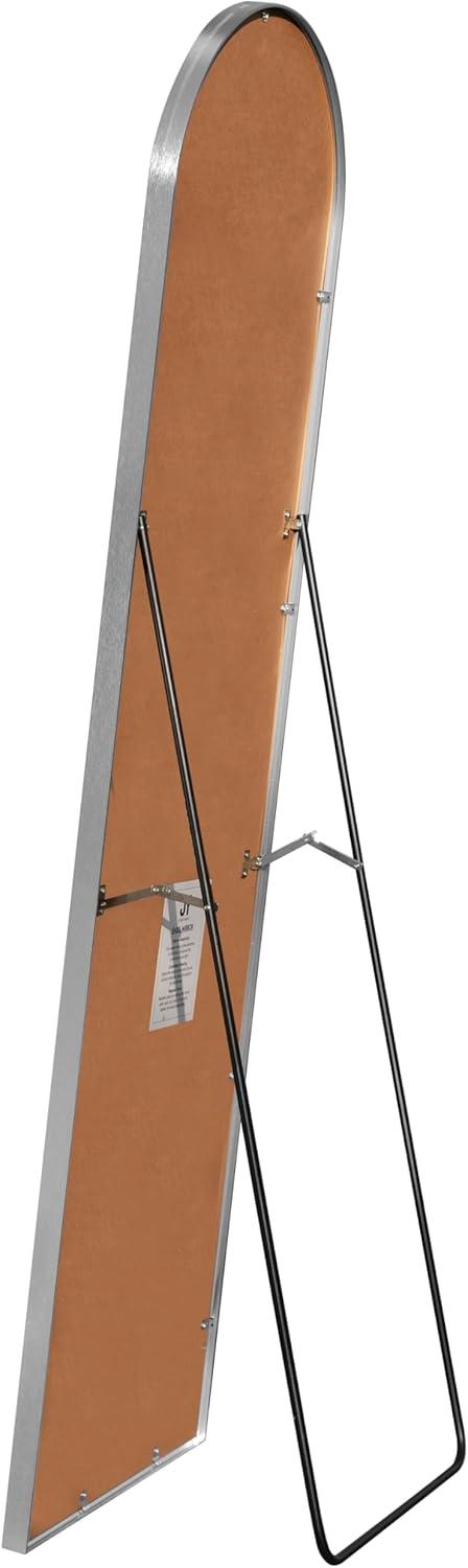 imageJONATHAN Y MIR204B Elodie 24 in W x 36 in H Medium Arched Metal Framed Wall Mounted Mirror WallHung or Leaning for Bathroom Living Room Bedroom NickelNickel