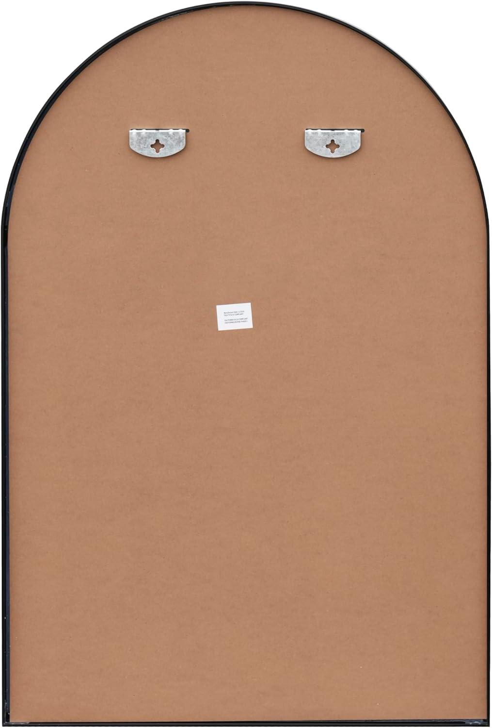 imageJONATHAN Y MIR204B Elodie 24 in W x 36 in H Medium Arched Metal Framed Wall Mounted Mirror WallHung or Leaning for Bathroom Living Room Bedroom NickelBlack