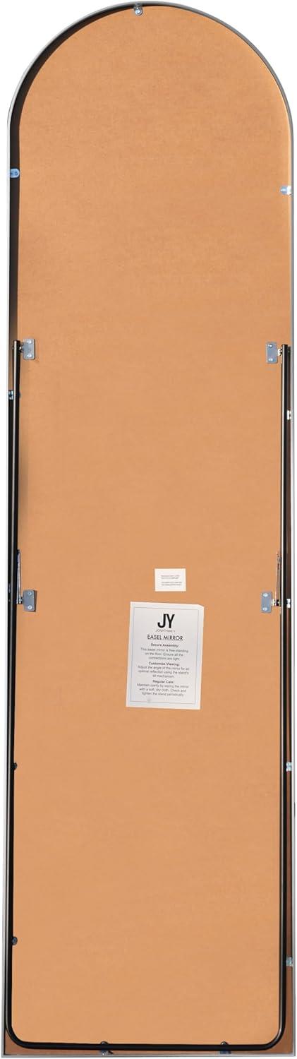 imageJONATHAN Y MIR204B Elodie 24 in W x 36 in H Medium Arched Metal Framed Wall Mounted Mirror WallHung or Leaning for Bathroom Living Room Bedroom NickelNickel