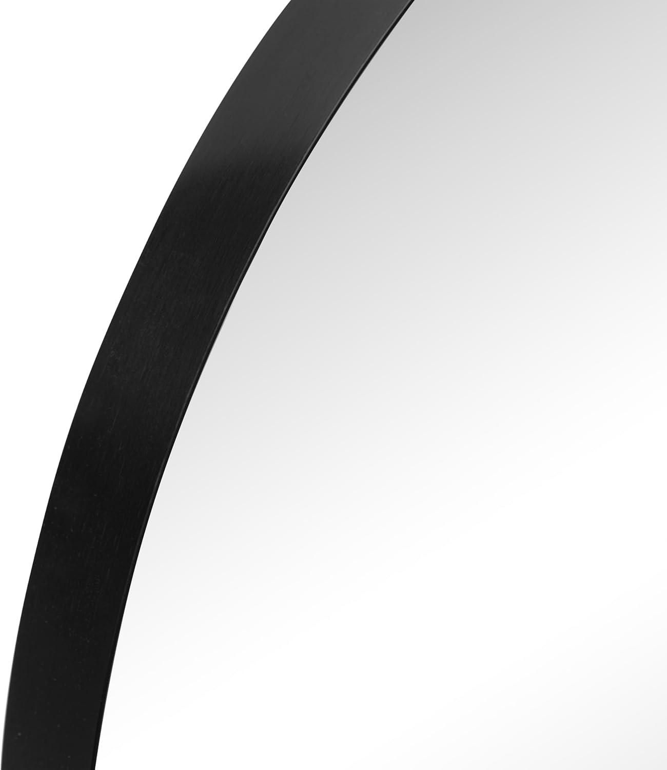 imageJONATHAN Y MIR204B Elodie 24 in W x 36 in H Medium Arched Metal Framed Wall Mounted Mirror WallHung or Leaning for Bathroom Living Room Bedroom NickelBlack