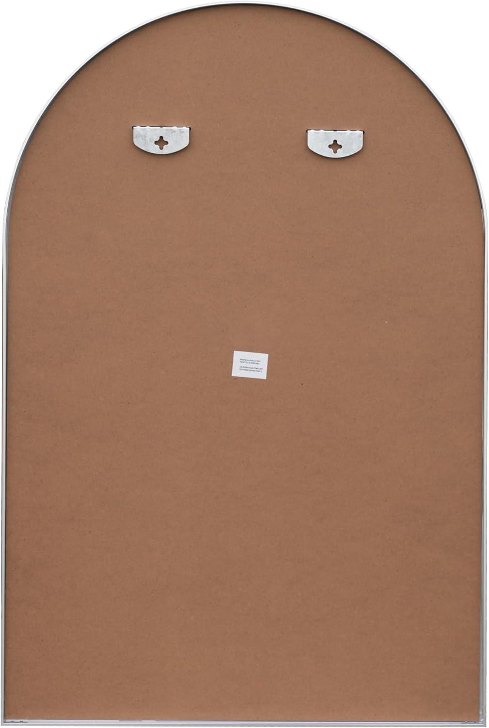 imageJONATHAN Y MIR204B Elodie 24 in W x 36 in H Medium Arched Metal Framed Wall Mounted Mirror WallHung or Leaning for Bathroom Living Room Bedroom NickelNickel