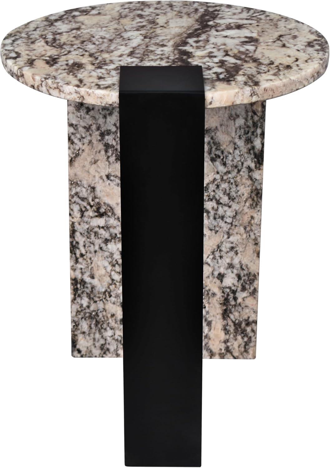 imageJONATHAN Y MTB1100A Lyra 2066quot Contemporary Natural MarbleMetal Handmade Round End Table for Living Room Bedroom Bathroom IvoryBlack