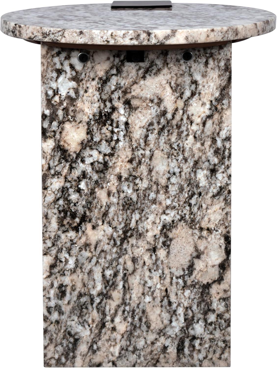 imageJONATHAN Y MTB1100A Lyra 2066quot Contemporary Natural MarbleMetal Handmade Round End Table for Living Room Bedroom Bathroom IvoryBlack