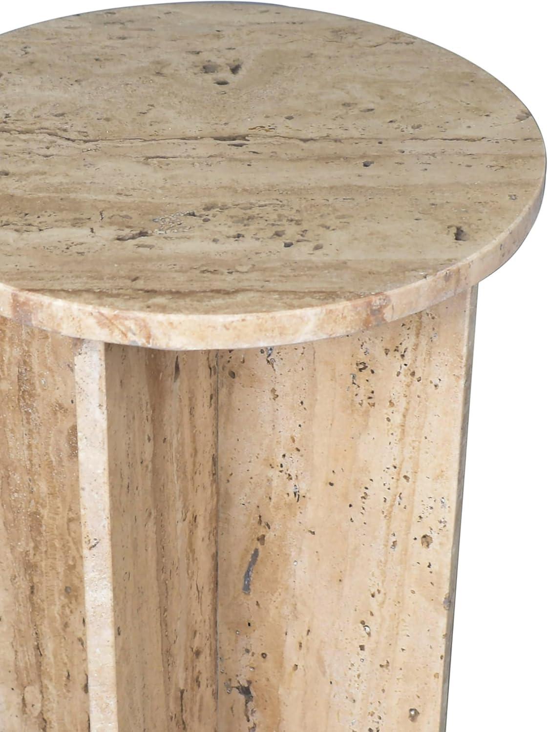 imageJONATHAN Y MTB1103B Javier 1775quot Contemporary Natural Marble Handmade XShaped End Table for Living Room Bedroom Bathroom BlackGrayTravertine