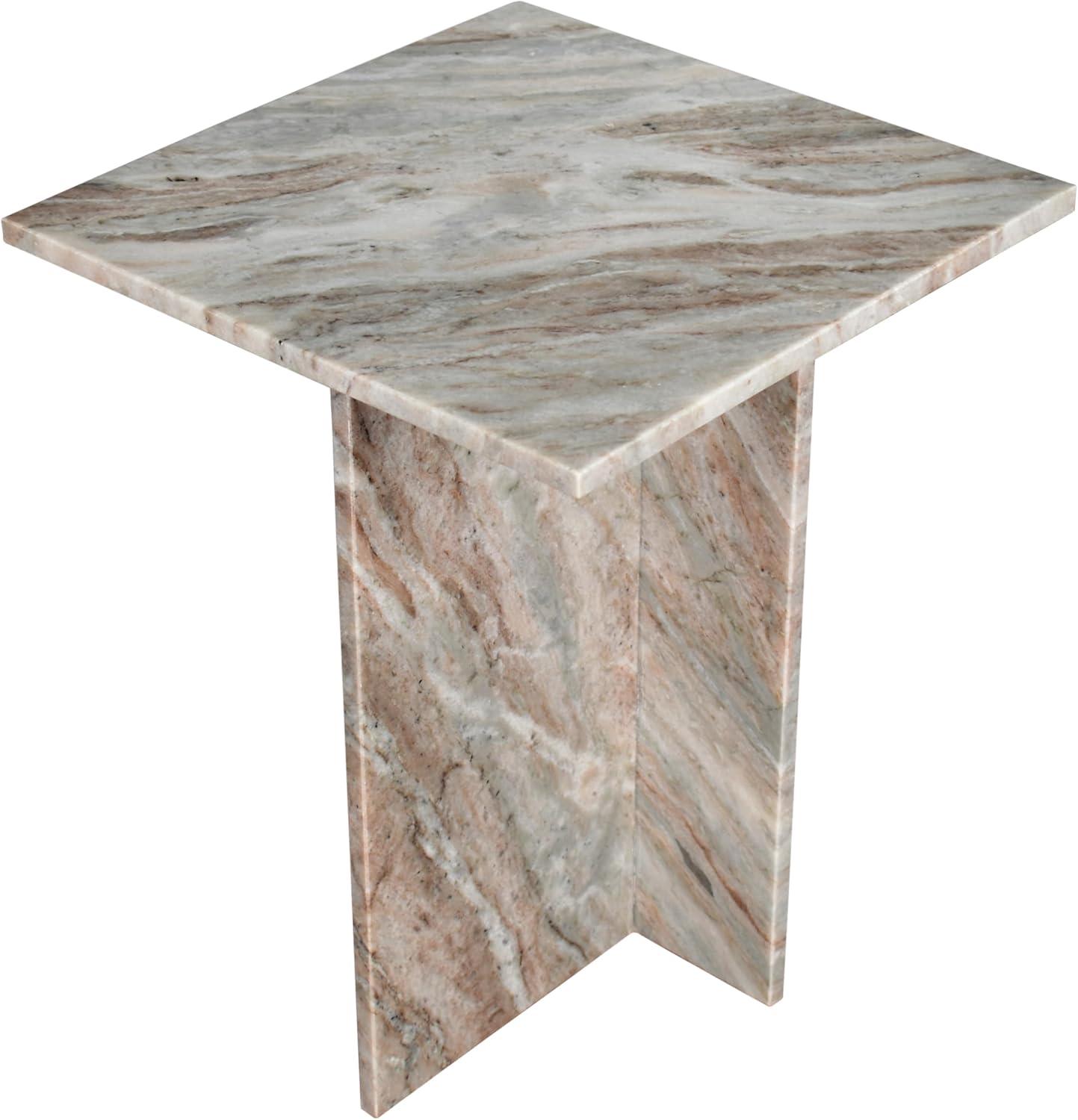 imageJONATHAN Y MTB1104B Cecil 185quot Contemporary Natural Marble Handmade TShaped End Table Side Table for Living Room Bedroom Bathroom TravertineGrayBeige