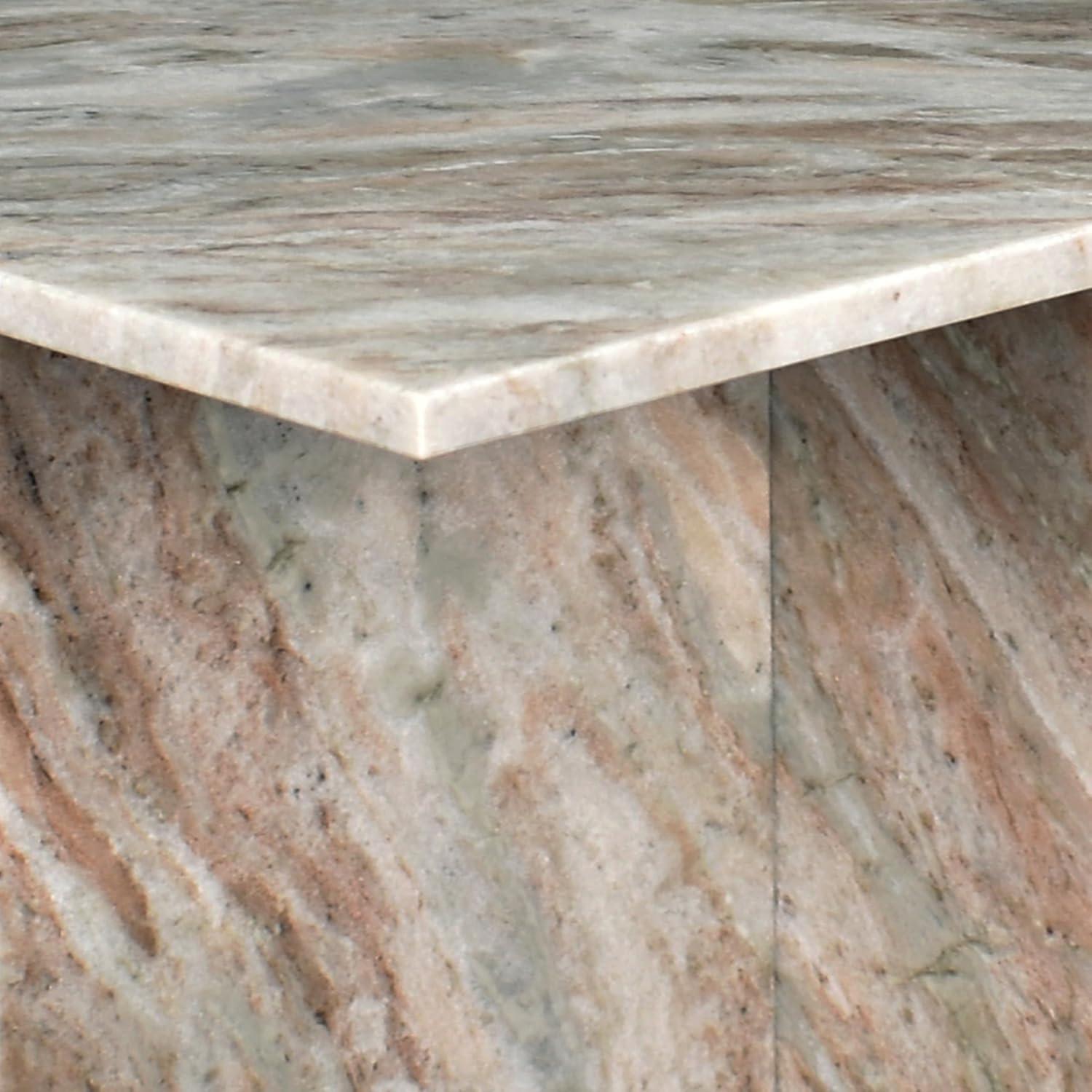 imageJONATHAN Y MTB1104B Cecil 185quot Contemporary Natural Marble Handmade TShaped End Table Side Table for Living Room Bedroom Bathroom TravertineGrayBeige