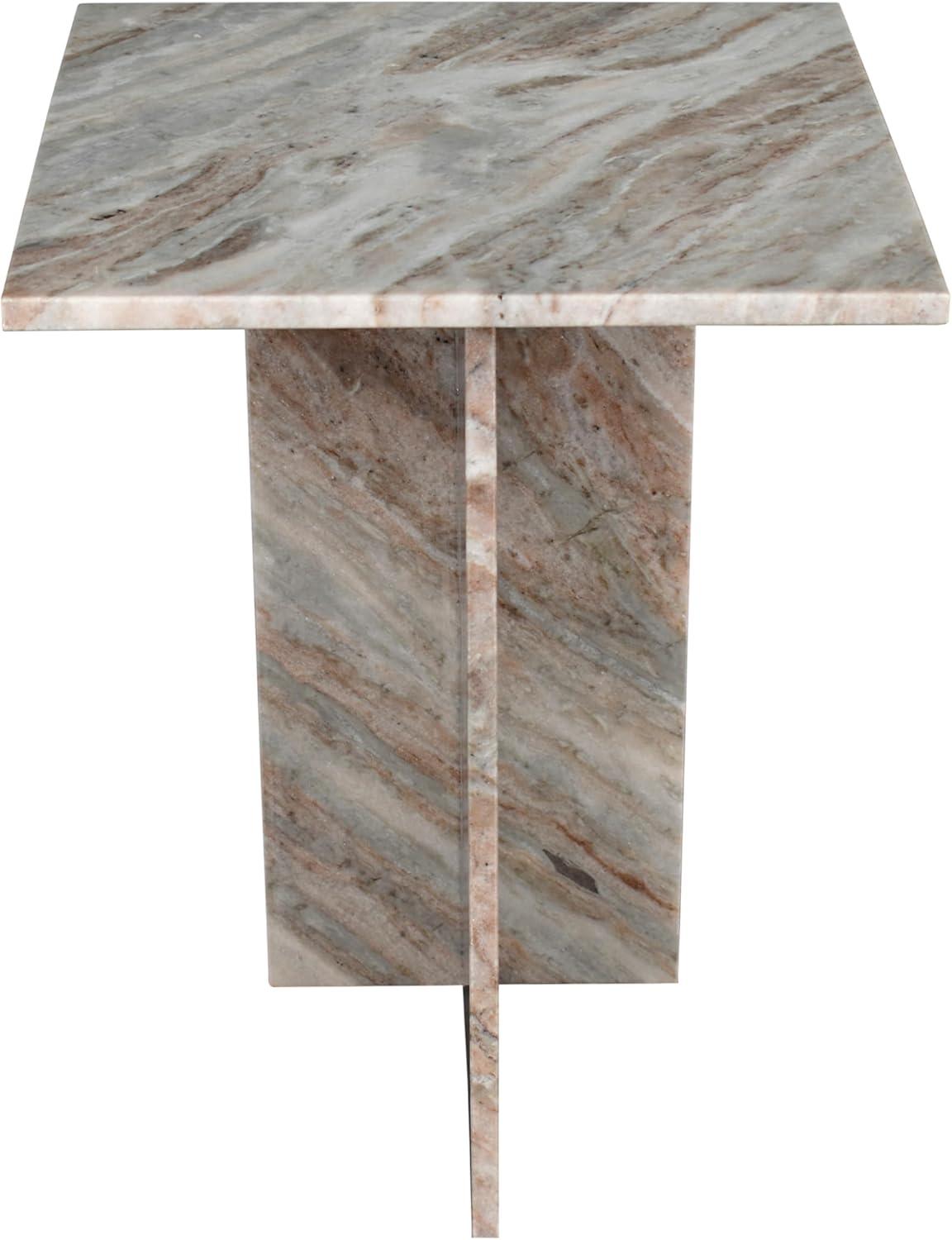 imageJONATHAN Y MTB1104B Cecil 185quot Contemporary Natural Marble Handmade TShaped End Table Side Table for Living Room Bedroom Bathroom TravertineGrayBeige