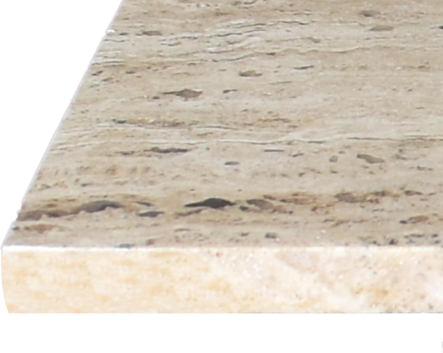 imageJONATHAN Y MTB1104B Cecil 185quot Contemporary Natural Marble Handmade TShaped End Table Side Table for Living Room Bedroom Bathroom TravertineTravertine