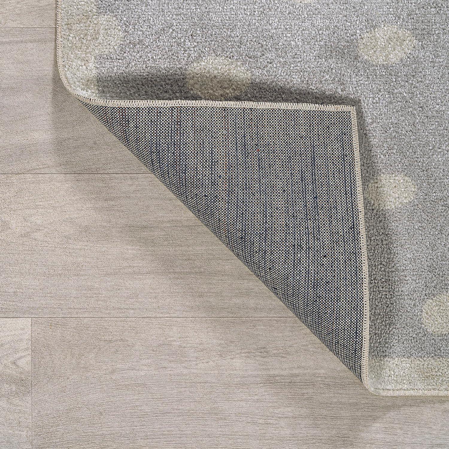 imageJONATHAN Y MachineWashable IvoryBlueOrange Indoor Area Rug 5x8 Dila Modern Hearts Geometric Kids ampamp Novelty Vintage Bedroom Kitchen Living Room EasyCleaning NonShedding KDW101A5GrayIvoryYellow