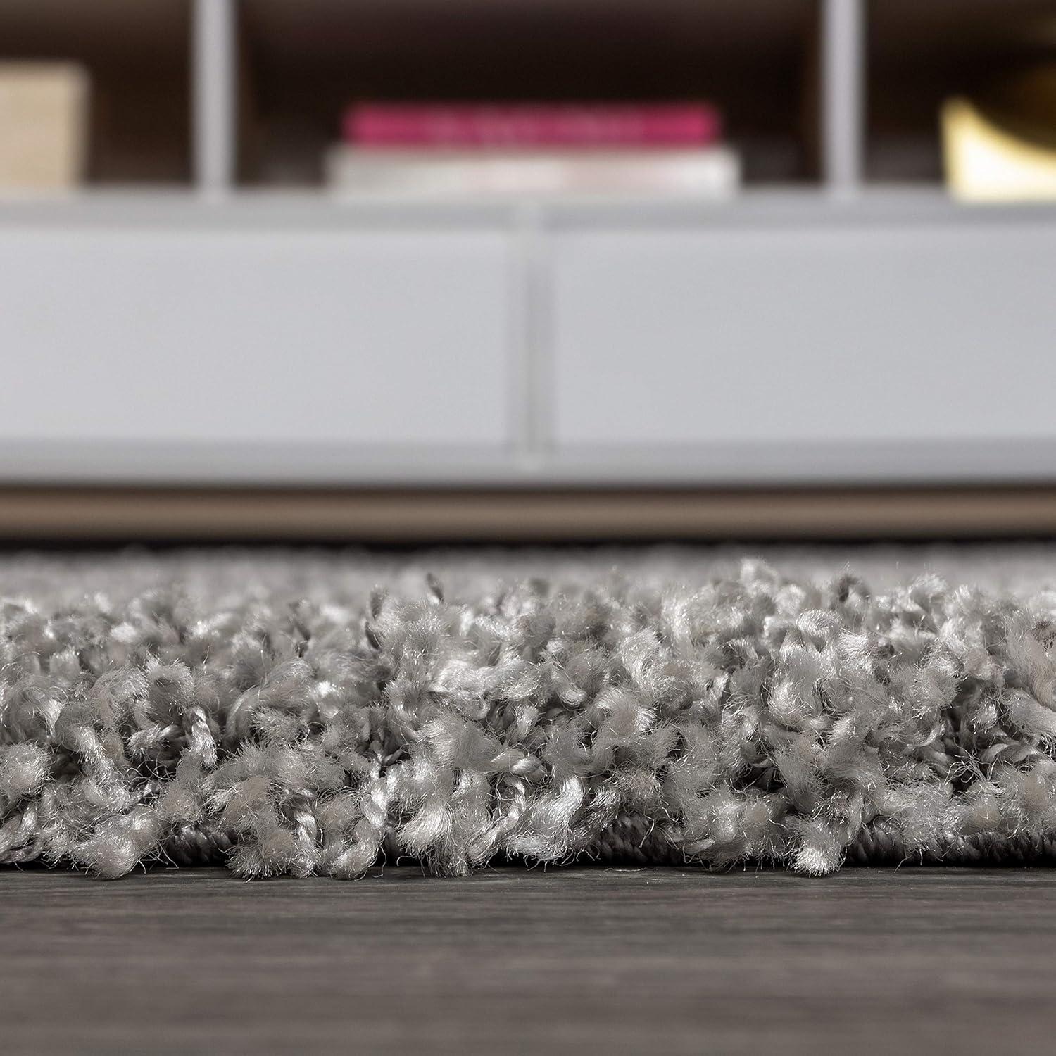 imageJONATHAN Y Mercer Shag Plush Tassel Cream Indoor Area Rug 8x10 Contemporary Modern EasyCleaning for Living Room Bedroom Kitchen Pet Friendly NonShedding MCR100D8Grey With Tassel